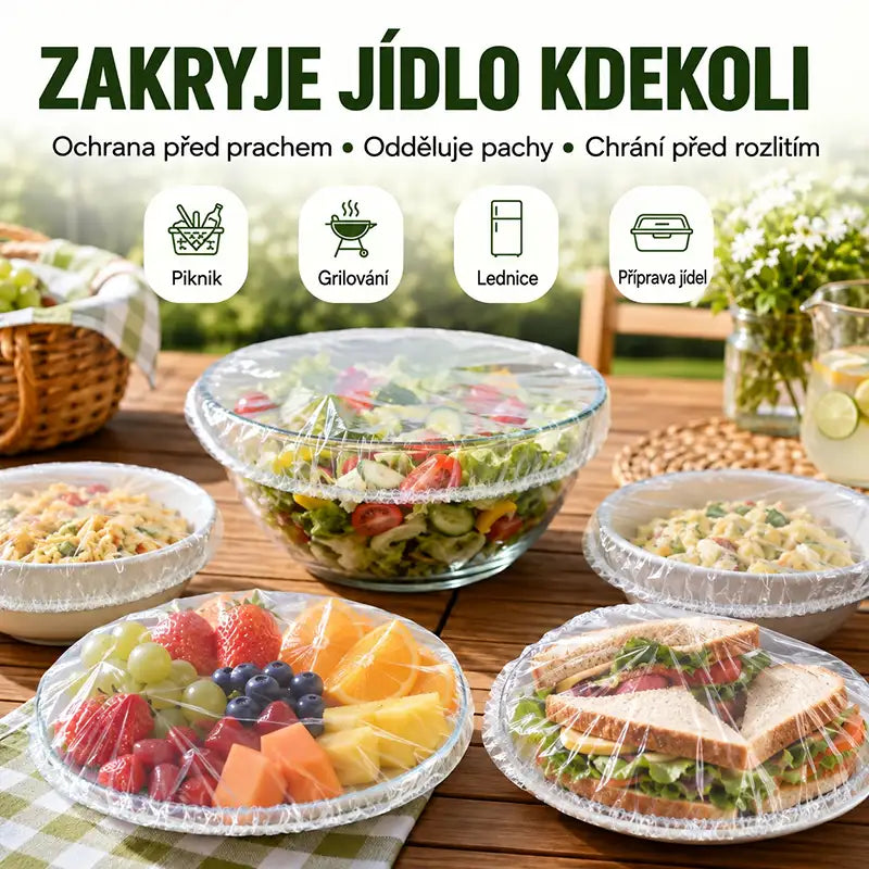 FreshShield™ Elastická sada krytů na potraviny – Udržuje potraviny čerstvé