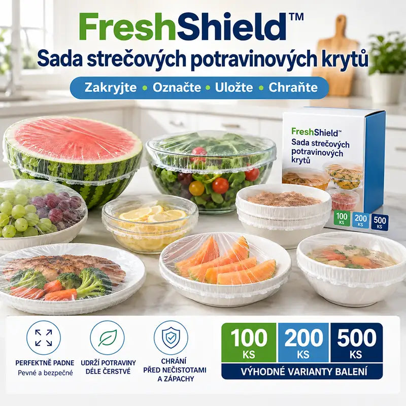 FreshShield™ Elastická sada krytů na potraviny – Udržuje potraviny čerstvé