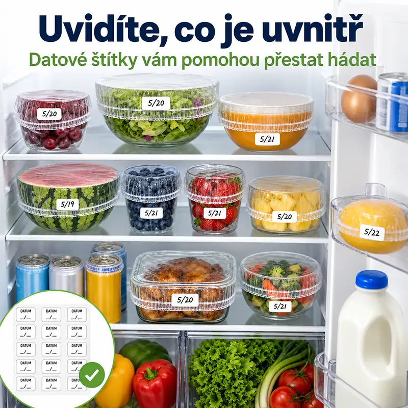 FreshShield™ Elastická sada krytů na potraviny – Udržuje potraviny čerstvé