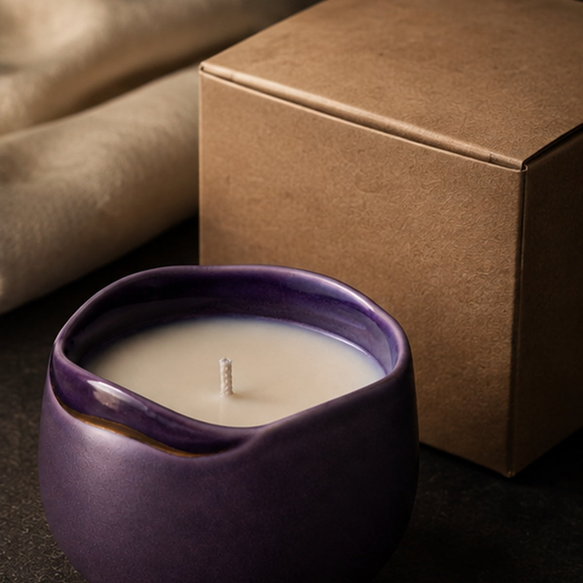 Aveirio Velvet Aurora Wick Vessel gift packaging view